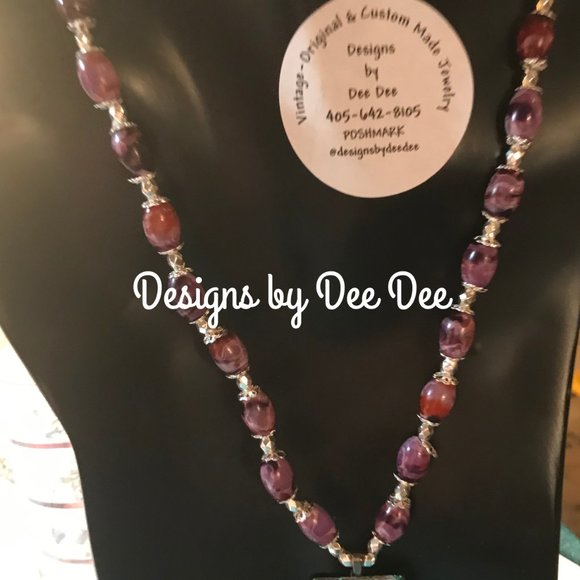 Frosty Teal Diachroic Glass Pendant - Picture 2 of 4